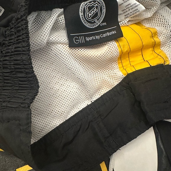 NHL Boston Bruins Black and Yellow Men's Board Shorts Trunks Small - TWO PACK - Picture 7 of 13